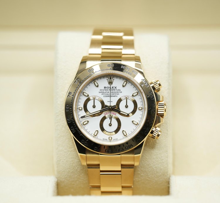 Rolex Daytona 2019 Yellow Gold Daytona Factory White Dial Unworn 116508 Box And Papers