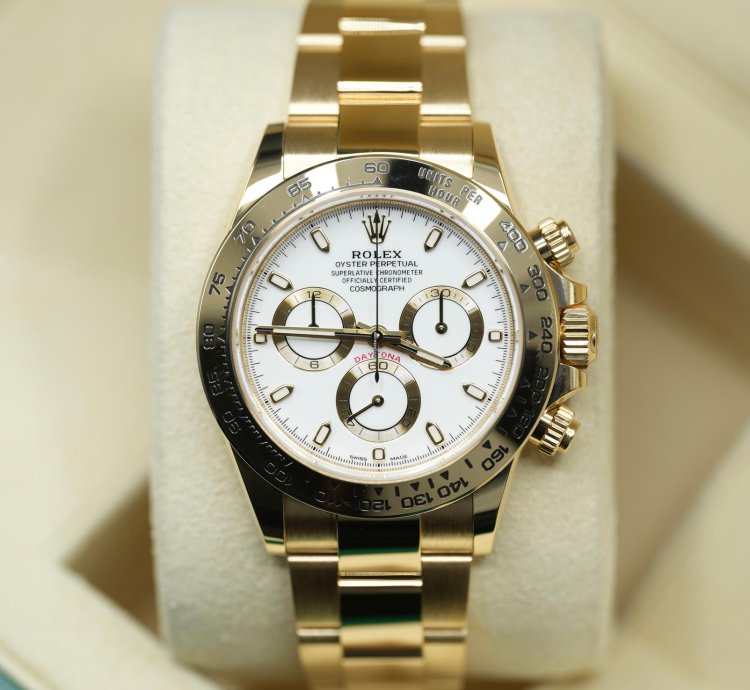 Rolex Daytona 2019 Yellow Gold Daytona Factory White Dial Unworn 116508 Box And Papers