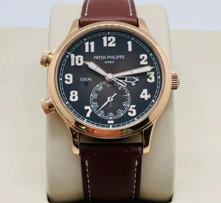Patek Philippe Calatrava Pilot Travel Time Rose Gold 2020
