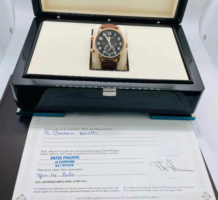 Patek Philippe Calatrava Pilot Travel Time Rose Gold 2020