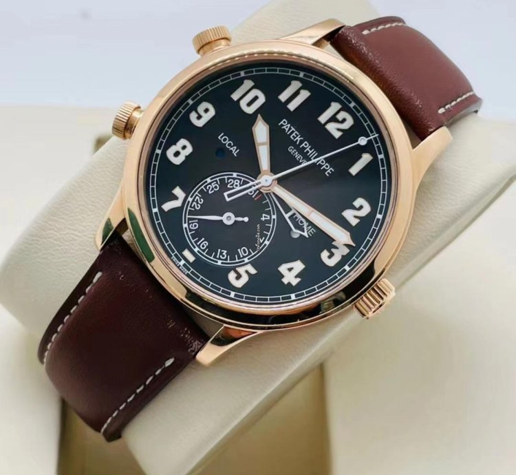 Patek Philippe Calatrava Pilot Travel Time Rose Gold 2020