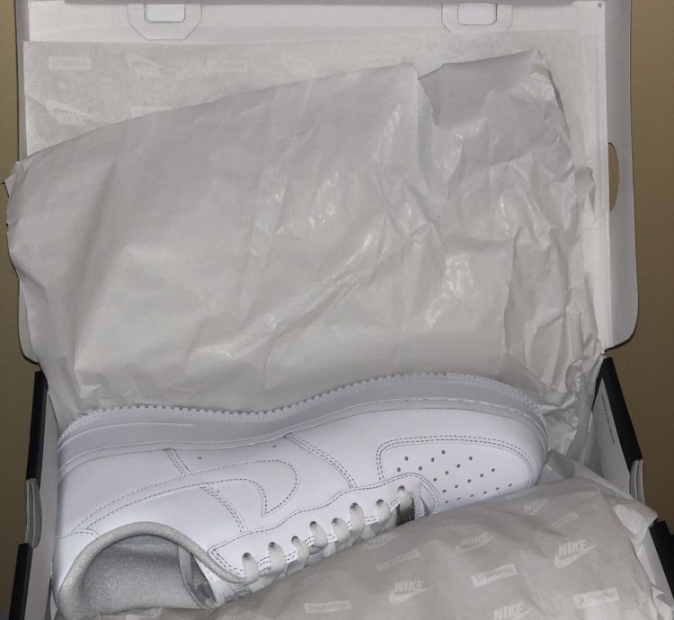 Supreme Nike Air Force 1 Low White Fw21 8 5 Mens Authentic