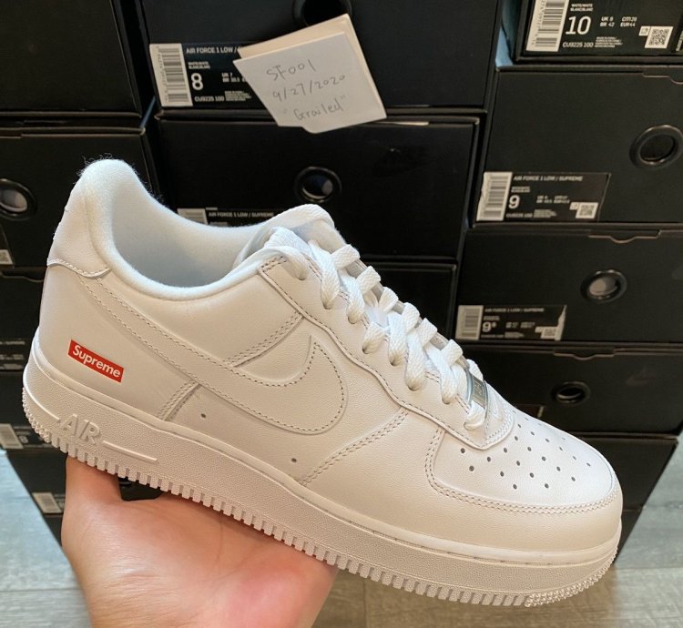 Supreme Nike Air Force 1 Low White Size 10 5 Box Logo