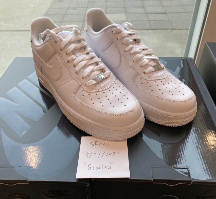 Supreme Nike Air Force 1 Low White Size 10 5 Box Logo