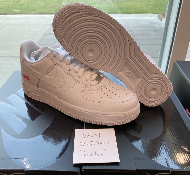 Supreme Nike Air Force 1 Low White Size 10 5 Box Logo
