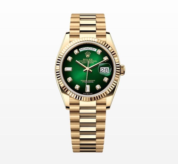 Rolex Day-date 36 Ombre Green Diamond Dial