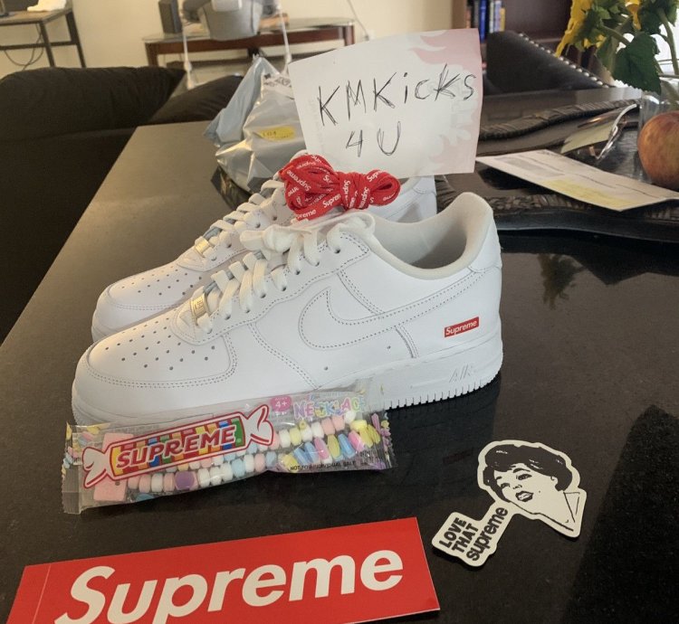 Supreme Nike Air Force 1 Low White Sizes 8 5 9 5