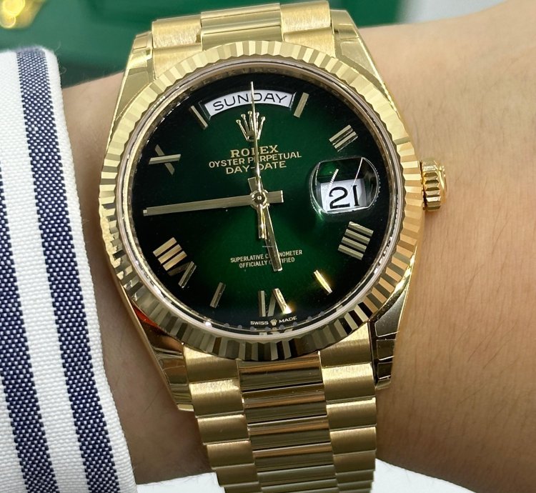 Rolex Day-date 36 Ombre Green Roman