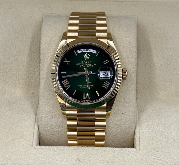Rolex Day-date 36 Ombre Green Roman