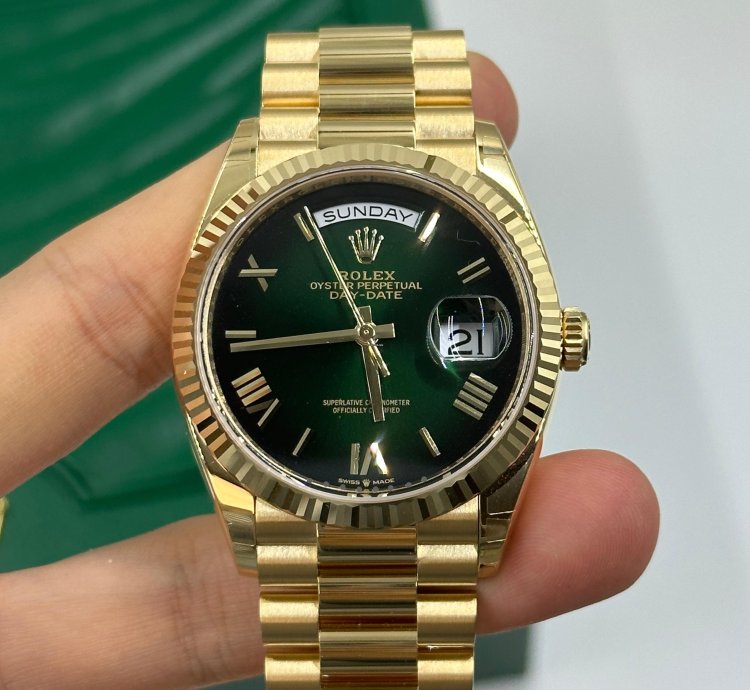 Rolex Day-date 36 Ombre Green Roman