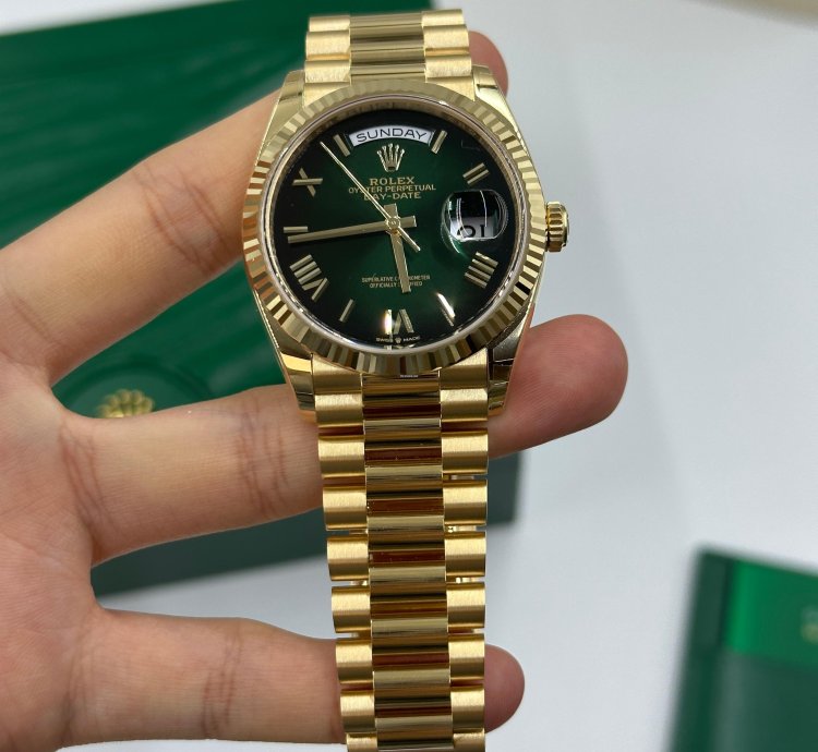 Rolex Day-date 36 Ombre Green Roman