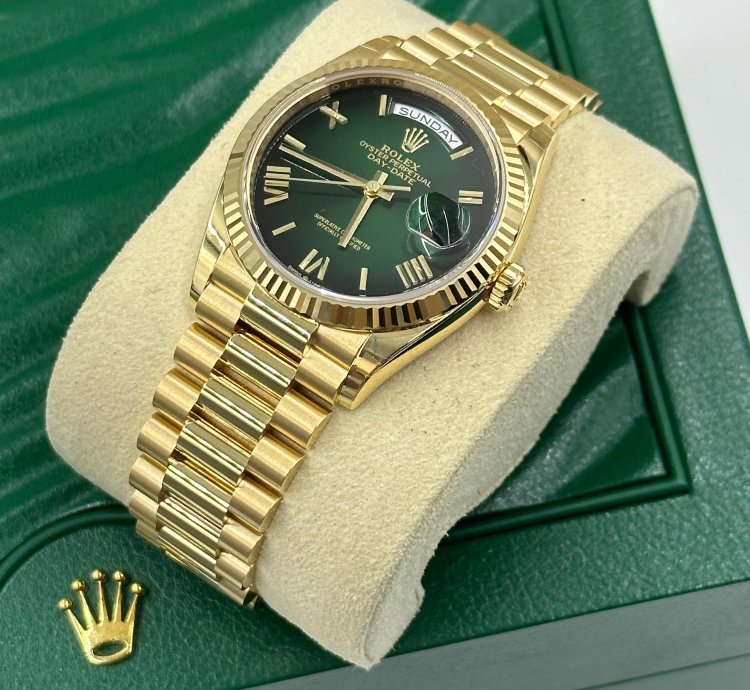 Rolex Day-date 36 Ombre Green Roman