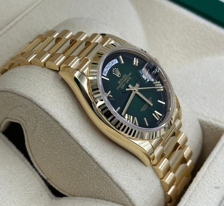 Rolex Day-date 36 Ombre Green Roman