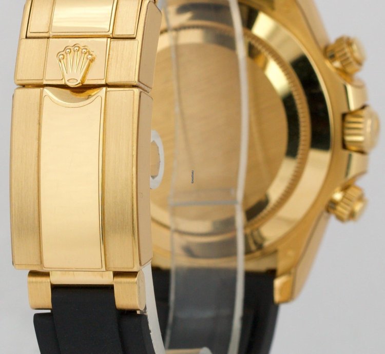 Rolex Daytona 2021 New Papers Rolex Daytona 18k Gold White Oysterflex 116518 Watch Box
