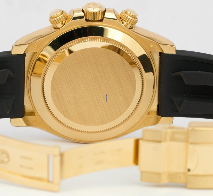 Rolex Daytona 2021 New Papers Rolex Daytona 18k Gold White Oysterflex 116518 Watch Box