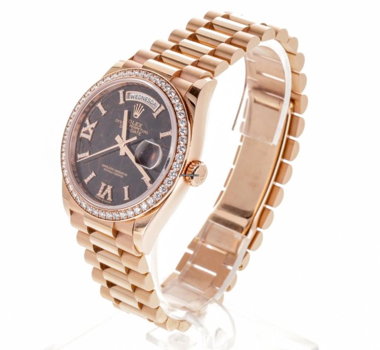 Rolex Day-date 36 Or Rose Et Diamants