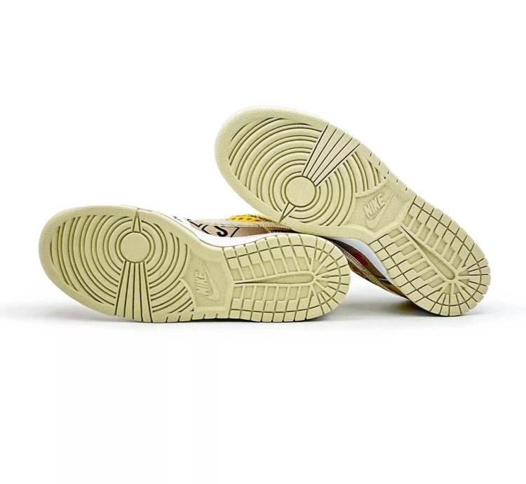 Da6125-900 Nike Dunk Low City Market Red White Beige Multi Green Yellow