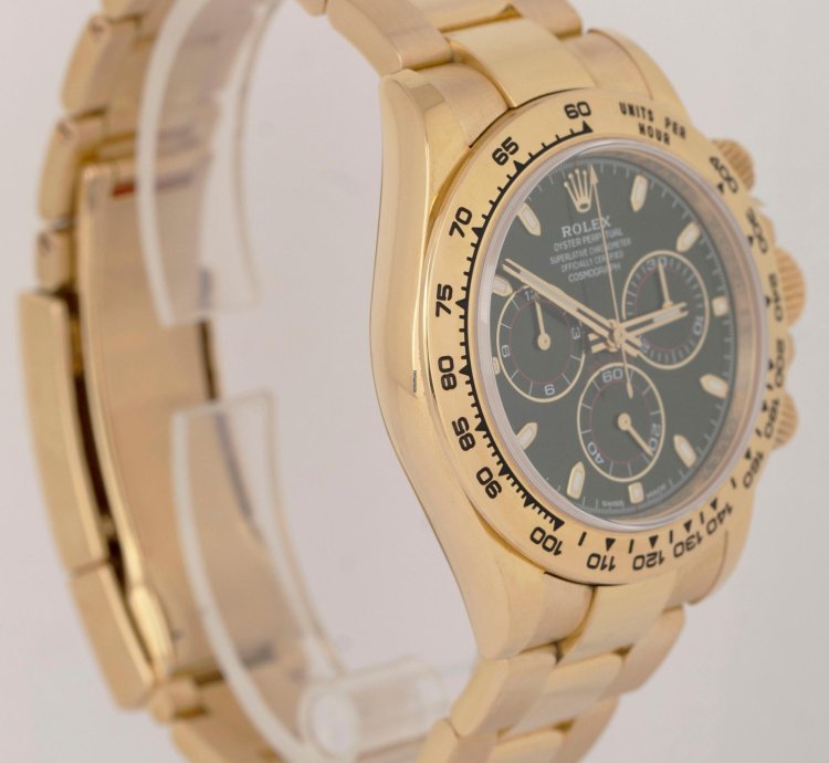 Rolex Daytona 2021 New Papers Rolex Daytona Cosmograph Green 40mm 18k Yellow Watch 116508 Box