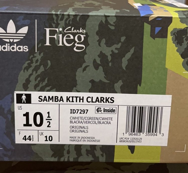 Adidas Clark 8th Samba By Ronnie Fieg Us10 5