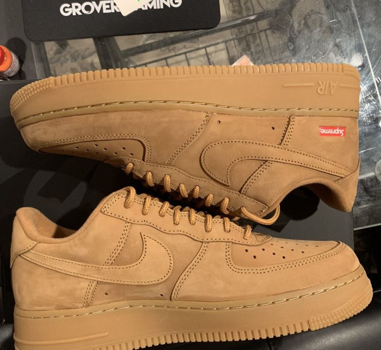 Supreme Nike Air Force 1 Wheat