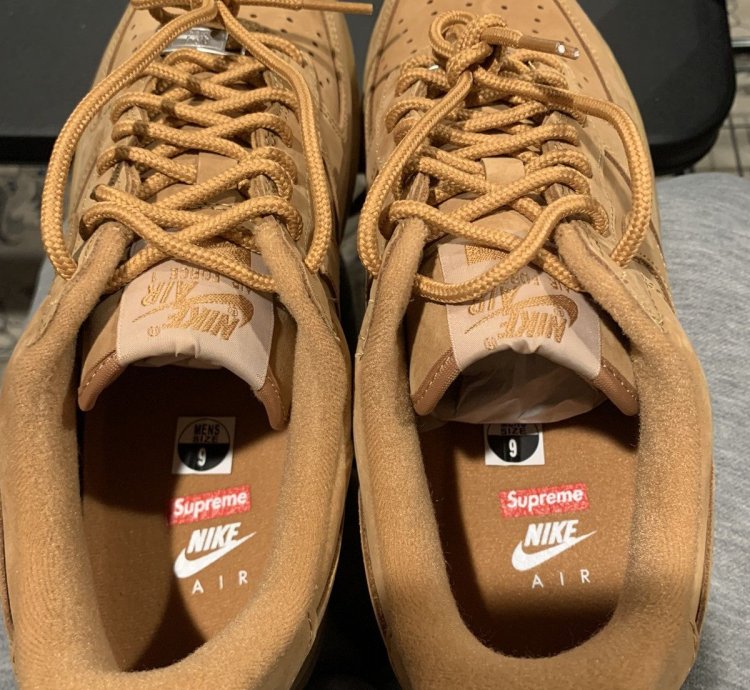 Supreme Nike Air Force 1 Wheat