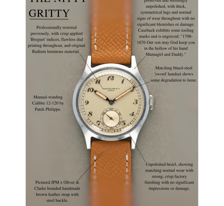 Patek Philippe Calatrava Ref 565 - Luminous Breguet Dial With Extract
