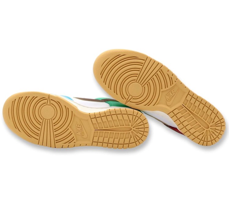 Dh0952-100 Nike Dunk Low Se Free 99 White Light Chocolate Roma Green
