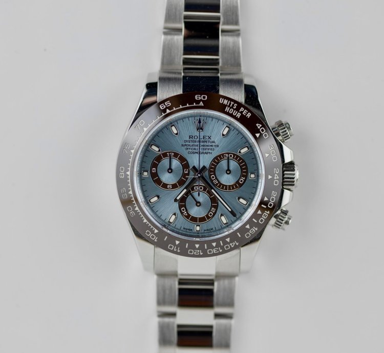 Rolex Daytona 2022 Daytona Platinum Ice Blue Baton 116506