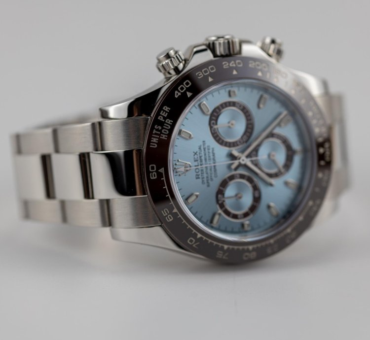 Rolex Daytona 2022 Daytona Platinum Ice Blue Baton 116506
