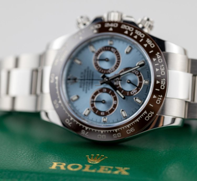 Rolex Daytona 2022 Daytona Platinum Ice Blue Baton 116506