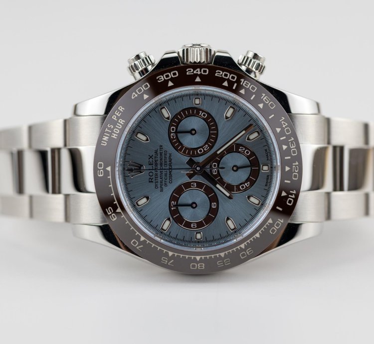 Rolex Daytona 2022 Daytona Platinum Ice Blue Baton 116506