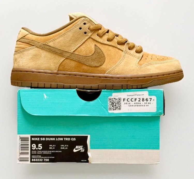 Nike Sb Dunk Low Wheat 2017 Size 9 5