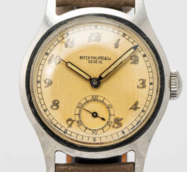 Patek Philippe Calatrava Ref 565 Vintage 1944 Calatrava With Radium Breguet Numeral Dial Stainless Steel 36mm