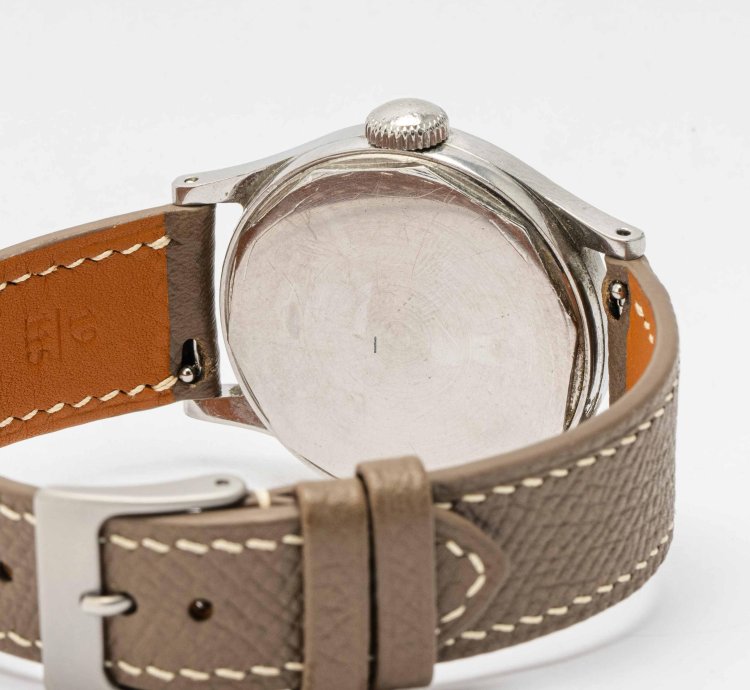 Patek Philippe Calatrava Ref 565 Vintage 1944 Calatrava With Radium Breguet Numeral Dial Stainless Steel 36mm