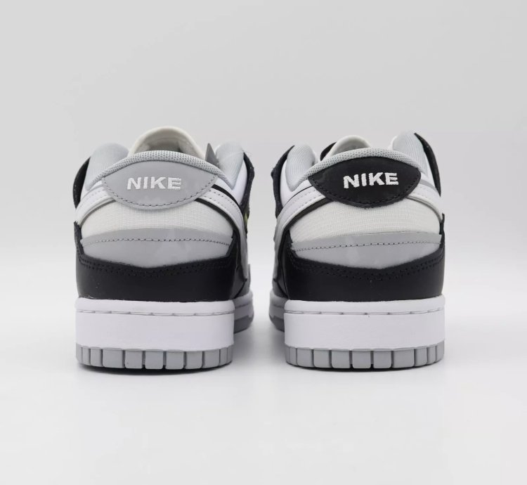 Dc9723-001 Nike Dunk Low Scrap Wolf Gray Light Lemon Twist Black White Grey