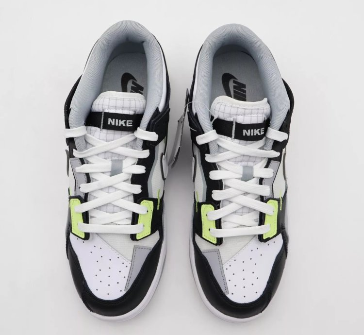 Dc9723-001 Nike Dunk Low Scrap Wolf Gray Light Lemon Twist Black White Grey