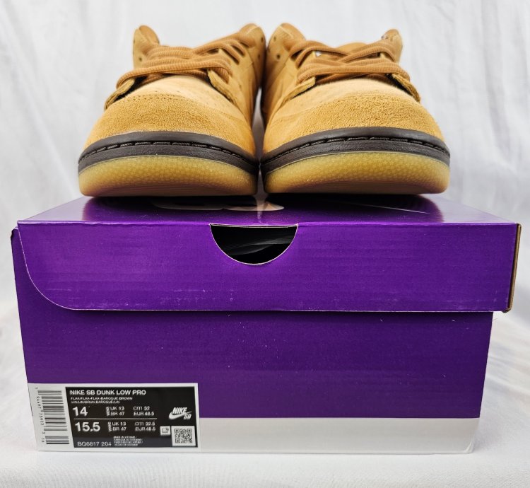 Nike Sb Dunk Low Wheat 2023 Brown Gum Men Size 14 Us New