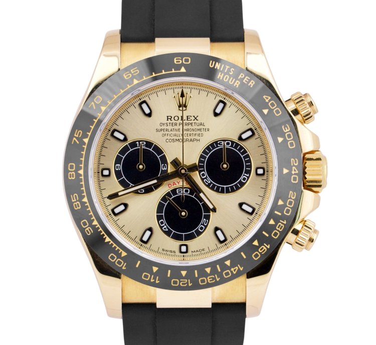 Rolex Daytona 2022 New Papers Rolex Daytona 18k Gold Champagne Oysterflex Yml 116518 Ln Watch