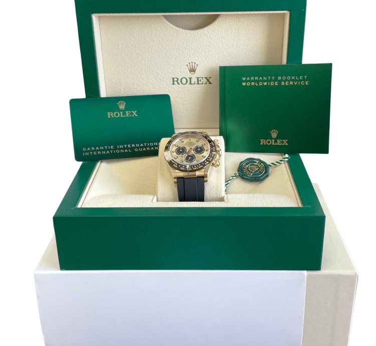 Rolex Daytona 2022 New Papers Rolex Daytona 18k Gold Champagne Oysterflex Yml 116518 Ln Watch