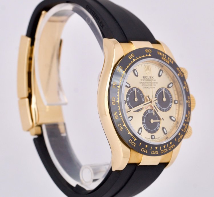 Rolex Daytona 2022 New Papers Rolex Daytona 18k Gold Champagne Oysterflex Yml 116518 Ln Watch