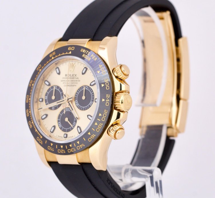 Rolex Daytona 2022 New Papers Rolex Daytona 18k Gold Champagne Oysterflex Yml 116518 Ln Watch