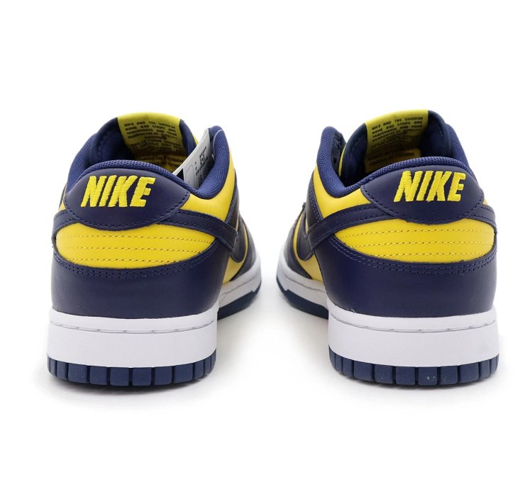 Dd1391-700 Nike Dunk Low Michigan Varsity Maze Midnight Navy White