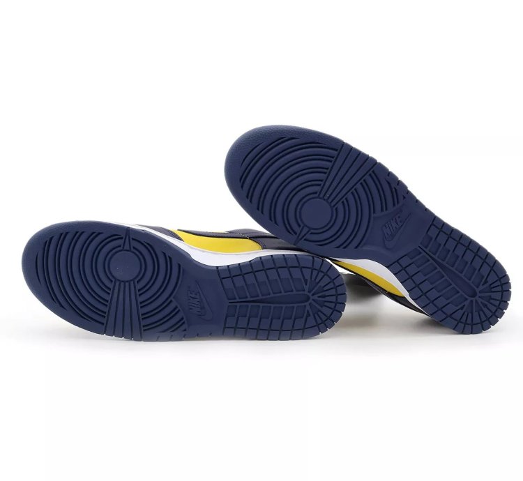 Dd1391-700 Nike Dunk Low Michigan Varsity Maze Midnight Navy White
