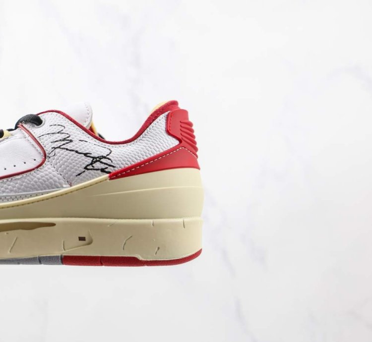 White Red Chicago Air Jordan 2 Low