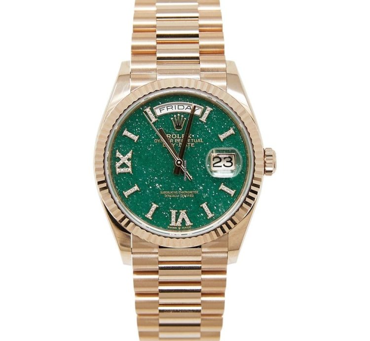 Rolex Day-date 36 President Aventurine Diamond 36mm 128235 Watch