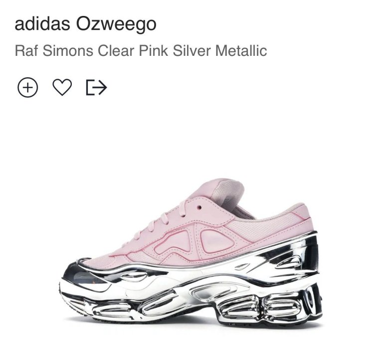 Adidas Ozweego Raf Simons Clear Pink Silver Metallic