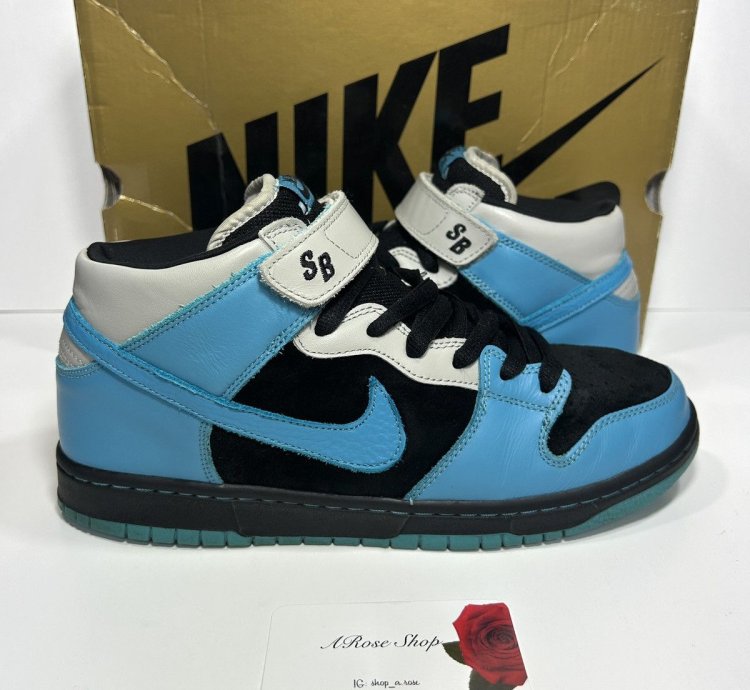 Nike Sb Dunk Mid Pro Aqua Shoes Size 11