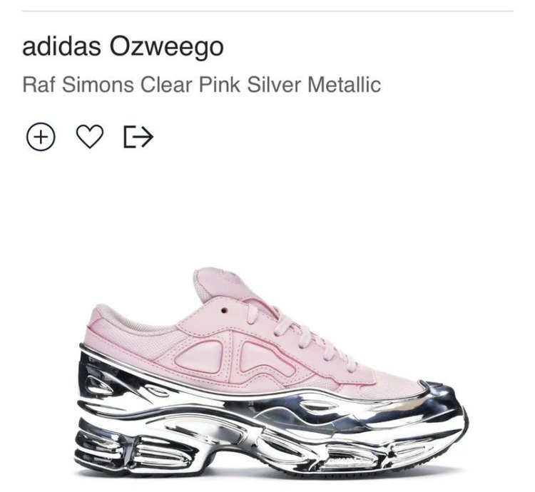 Adidas Ozweego Raf Simons Clear Pink Silver Metallic
