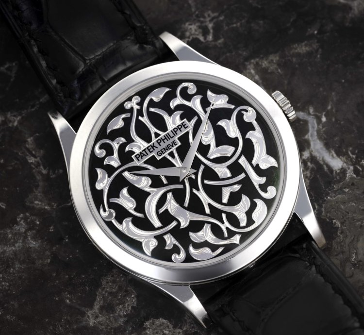 Patek Philippe Calatrava Volutes And Arabesques In Platinum