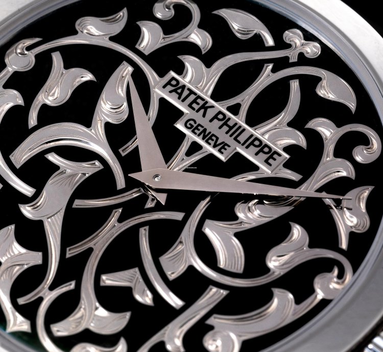 Patek Philippe Calatrava Volutes And Arabesques In Platinum